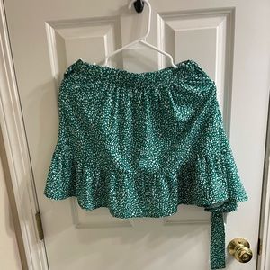 Sheik Green Floral Skirt